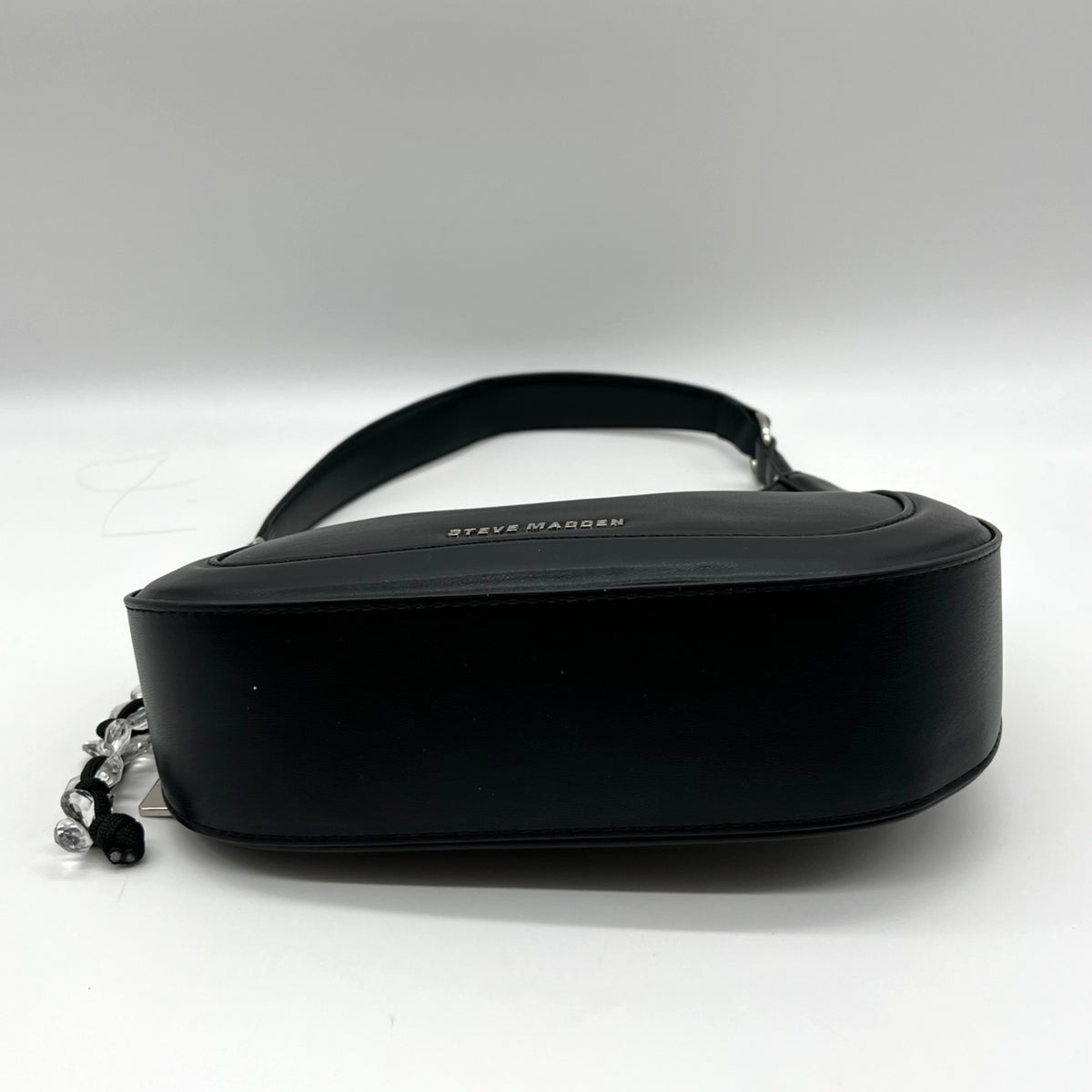 Steve Madden Sleek Black Faux Leather Shoulder Bag