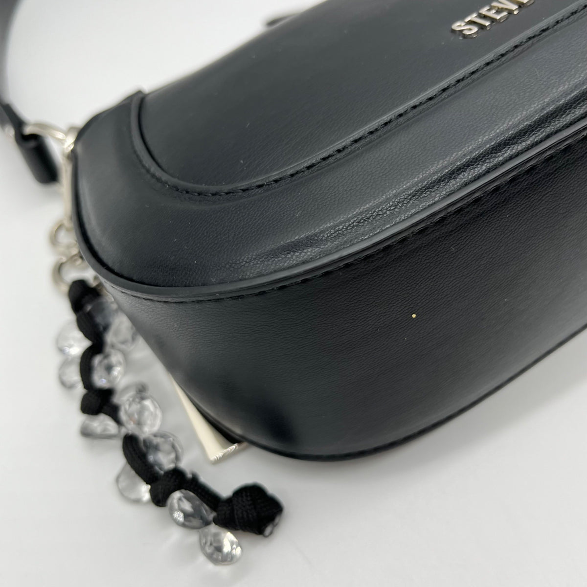 Steve Madden Sleek Black Faux Leather Shoulder Bag
