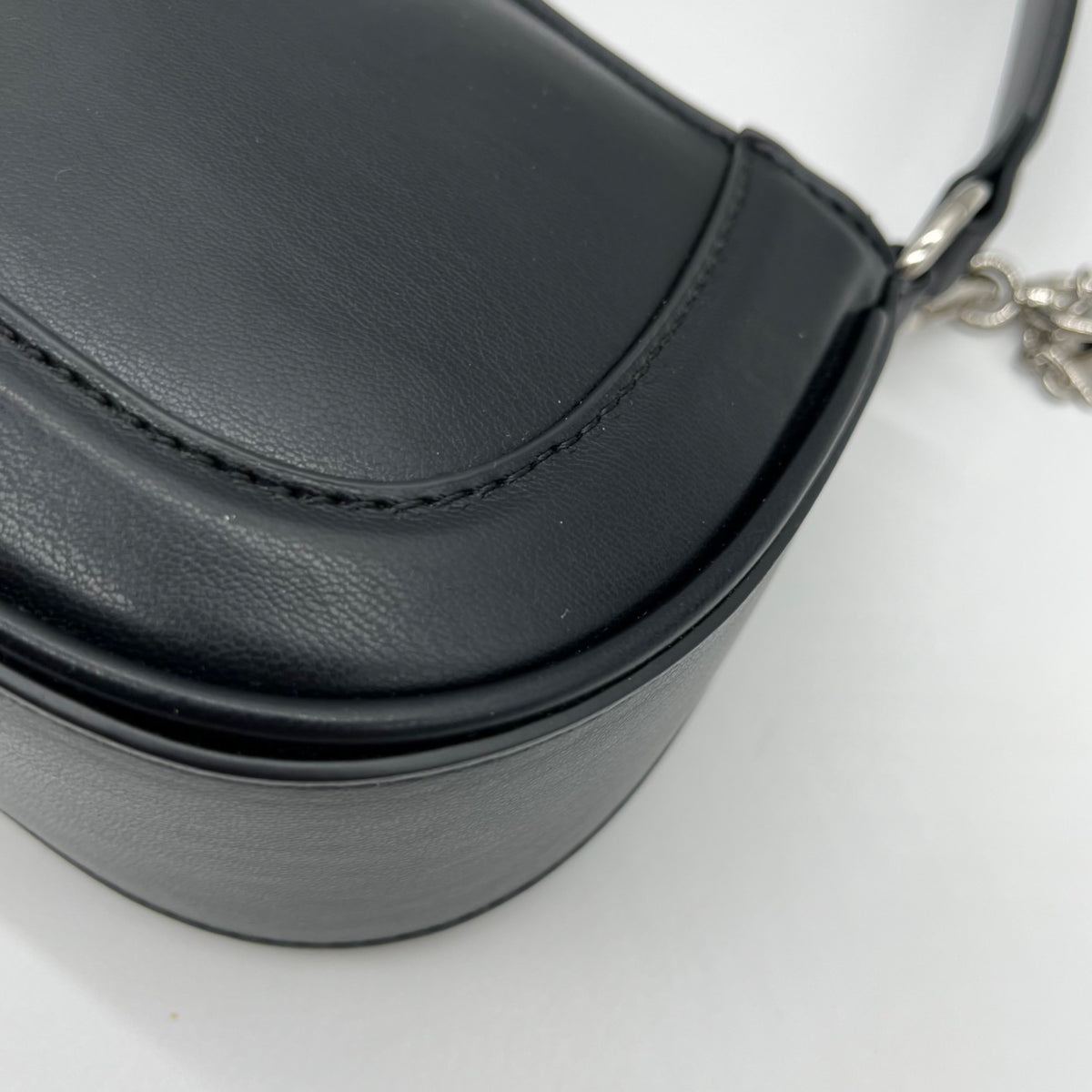 Steve Madden Sleek Black Faux Leather Shoulder Bag