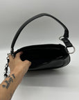 Steve Madden Sleek Black Faux Leather Shoulder Bag