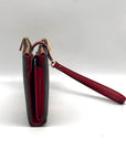 Michael Kors Logo Jet Set Crimson Double Zip Wristlet