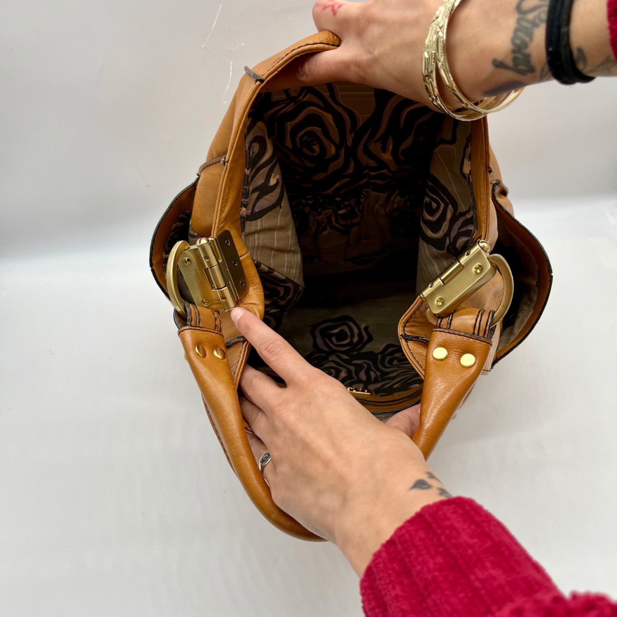 Steve Madden Tan Leather Hobo/Shoulder Bag