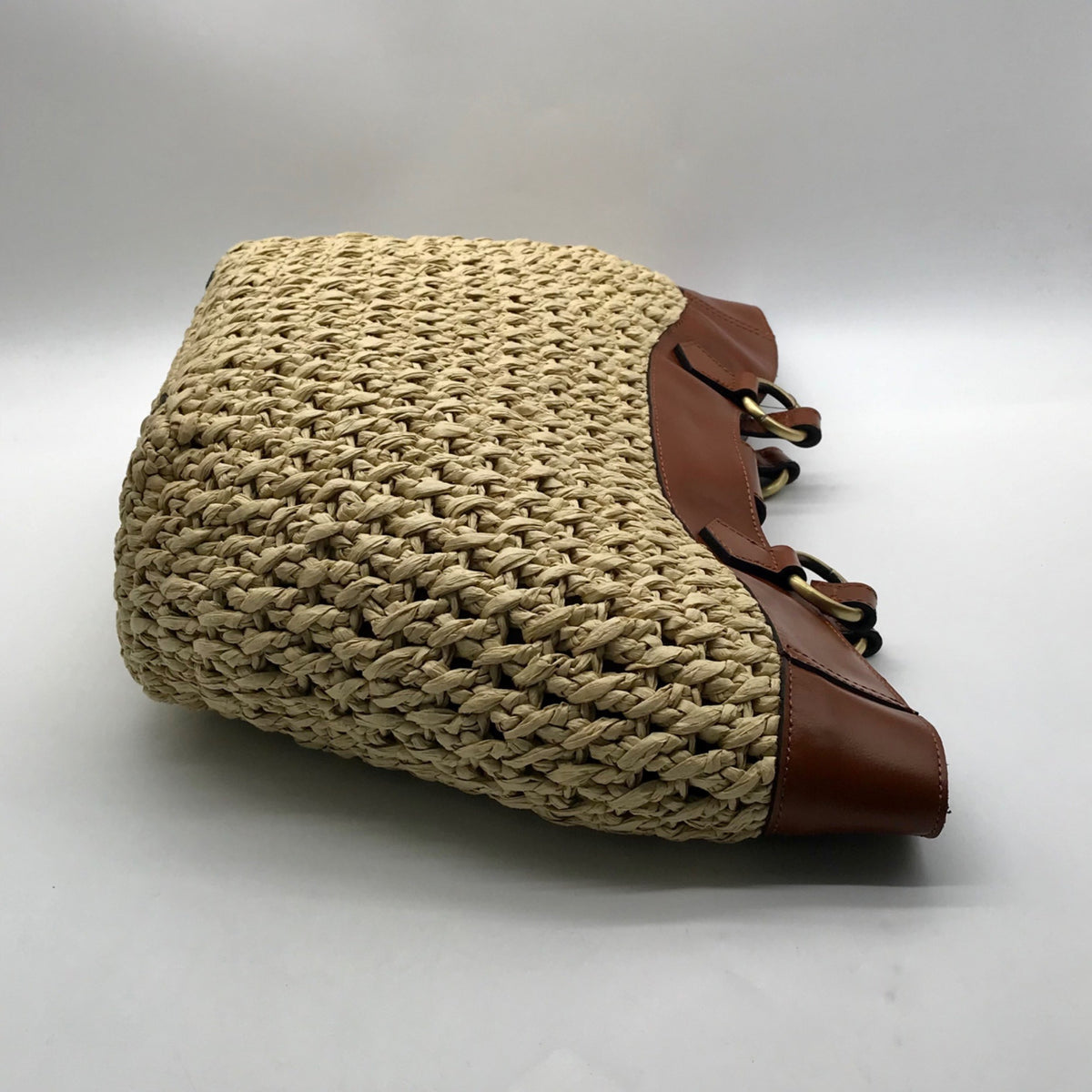 Patricia Nash Tan Woven Raffia Handbag