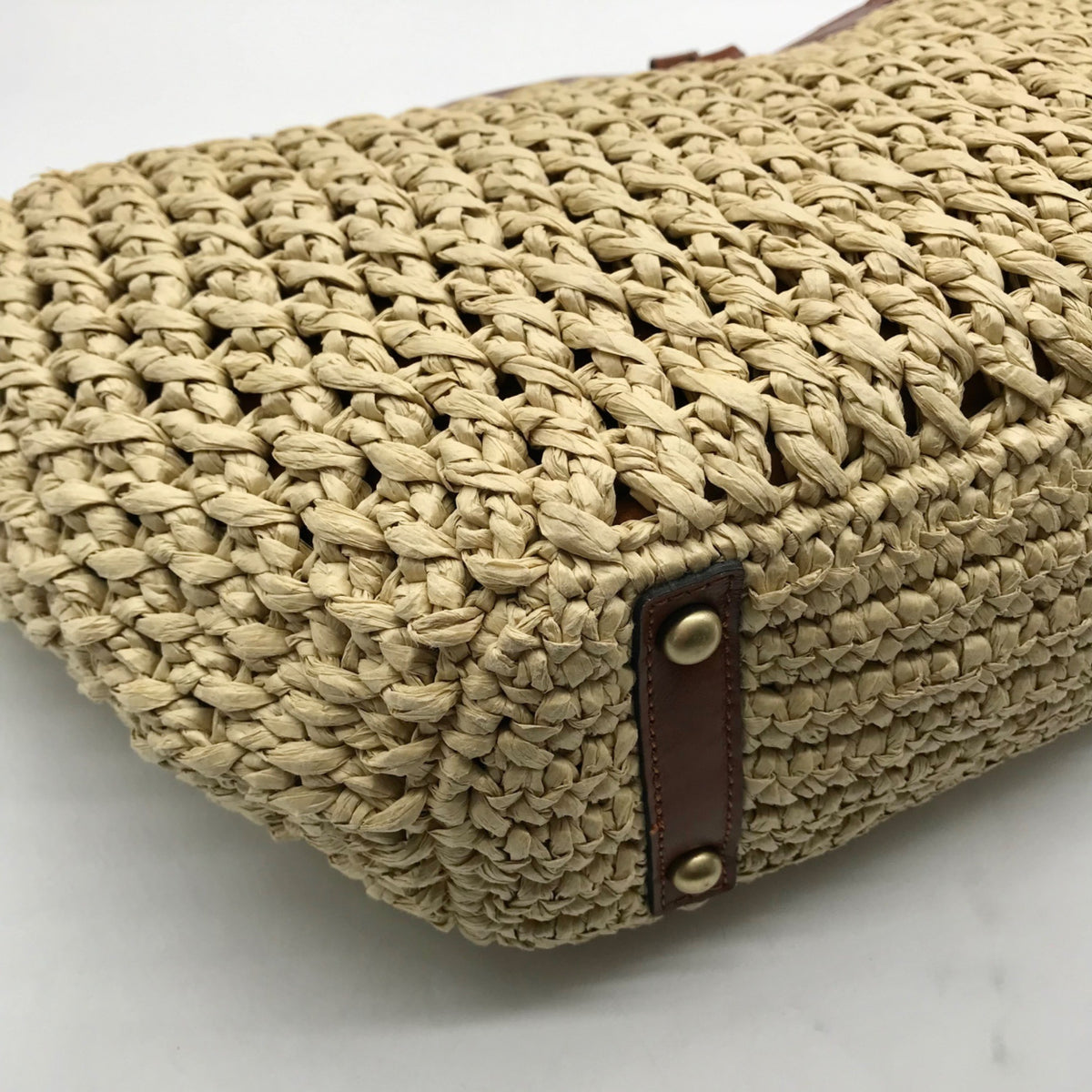 Patricia Nash Tan Woven Raffia Handbag
