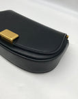 Rachel Zoe Black Faux Leather Rib Shoulder Bag