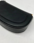 Rachel Zoe Black Faux Leather Rib Shoulder Bag