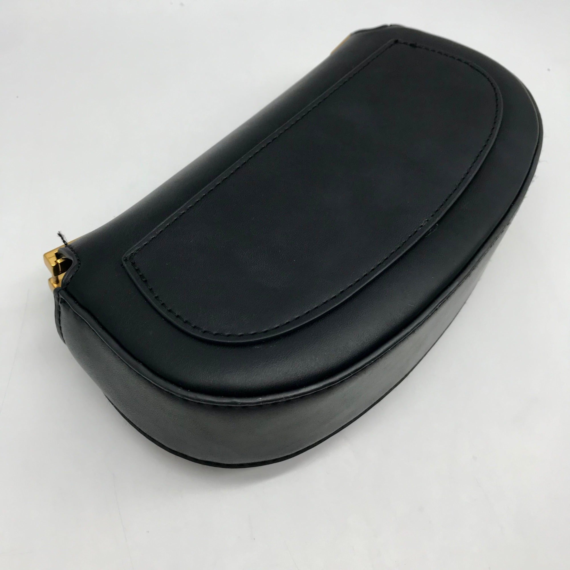 Rachel Zoe Black Faux Leather Rib Shoulder Bag