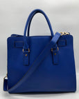 Michael Kors Dark Blue Saffiano Leather Hamilton Tote Bag