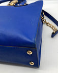 Michael Kors Dark Blue Saffiano Leather Hamilton Tote Bag