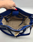 Michael Kors Dark Blue Saffiano Leather Hamilton Tote Bag