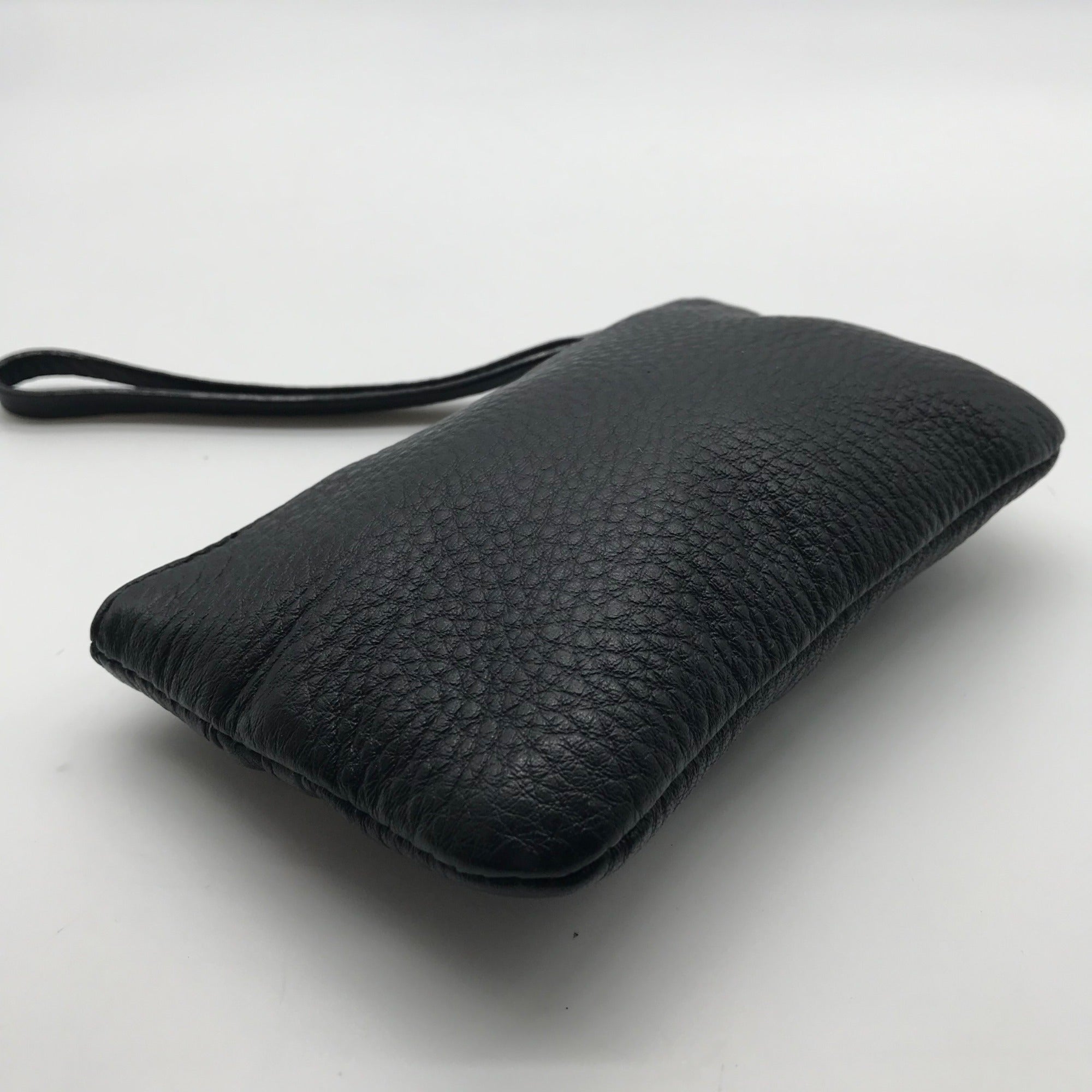 Kate Spade Black Pebbled Leather Cobble Hill Bee Wristlet