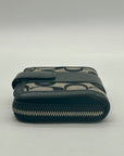 Coach Black And Grey Signature Canvas And Leather Wallet