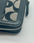 Coach Black And Grey Signature Canvas And Leather Wallet
