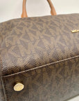 Michael Kors Large Brown Monogram Coated Canvas Kirby Satchel