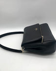 Kate Spade Black Pebbled Leather Leila Mini Zip Crossbody Bag