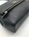 Kate Spade Black Pebbled Leather Leila Mini Zip Crossbody Bag