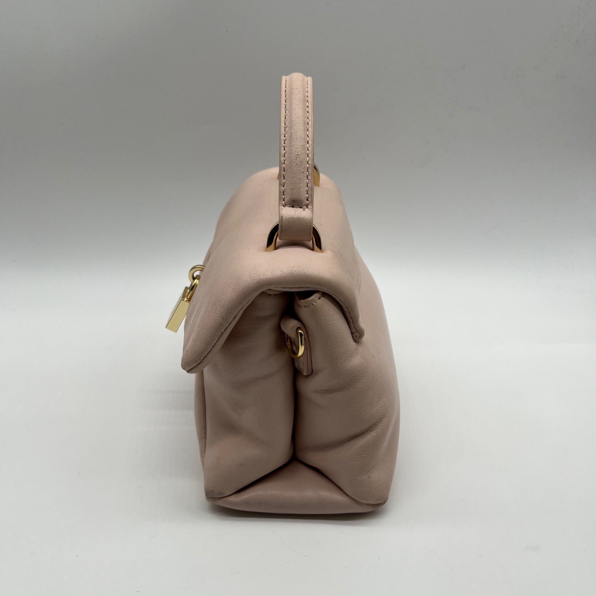 Ted Baker Pink Leather Poppy Moon Top Handle Bag