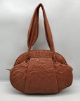 Bebgmaxazria Brown Decorative Embossed Faux Leather Shoulder Bag