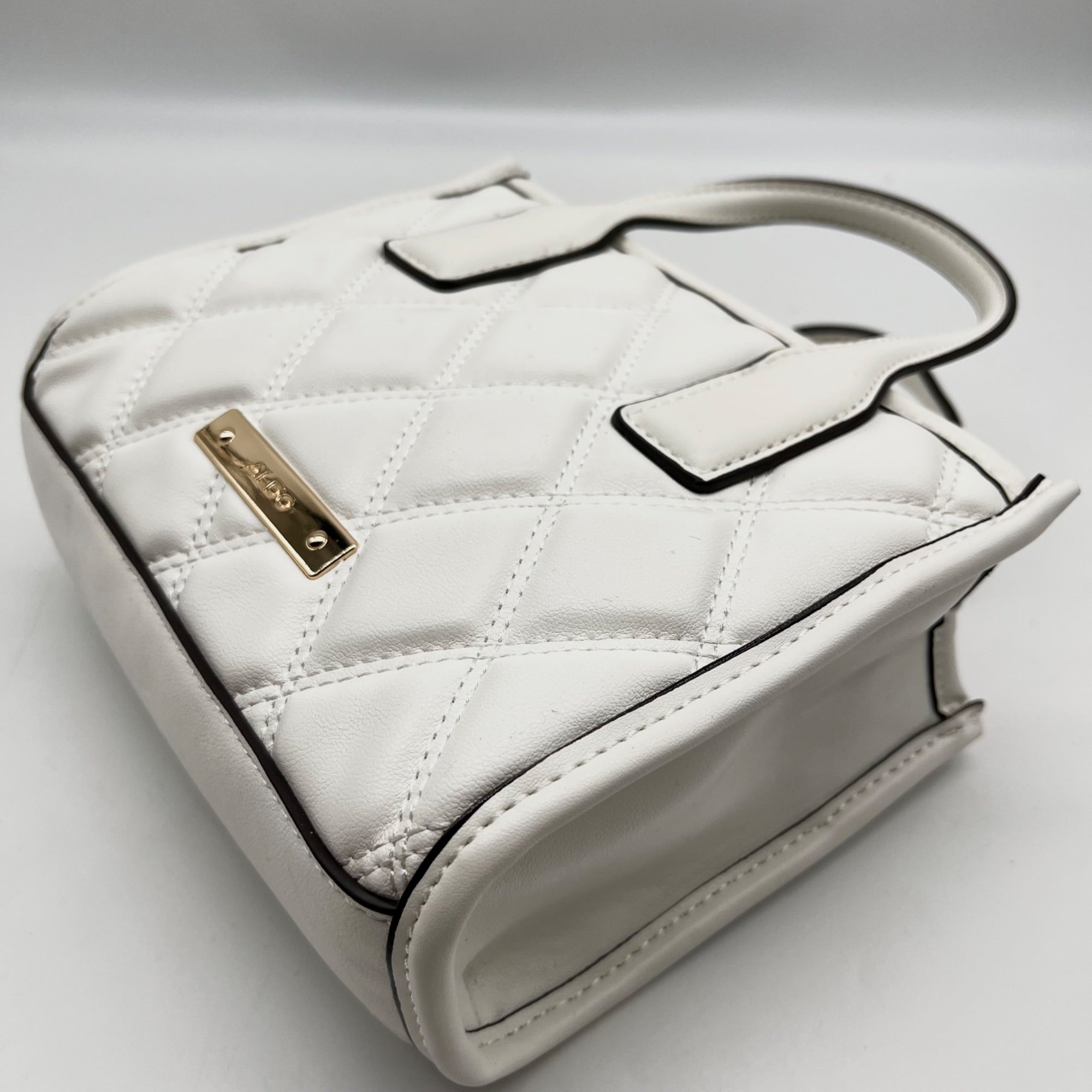 Aldo White Keylani Small Satchel Bag