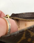 Louis Vuitton Brown Monogram Leather Pouch
