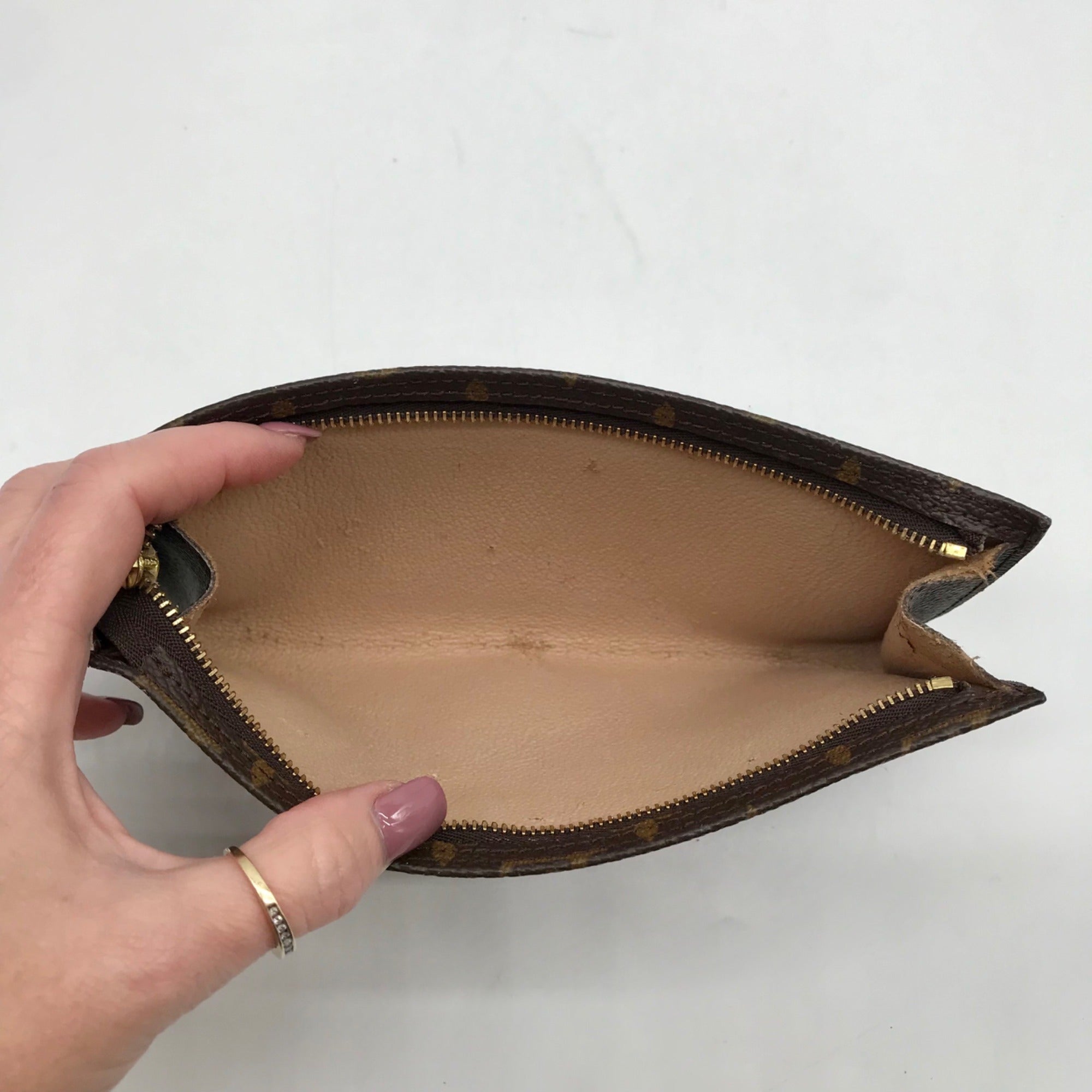 Louis Vuitton Brown Monogram Leather Pouch