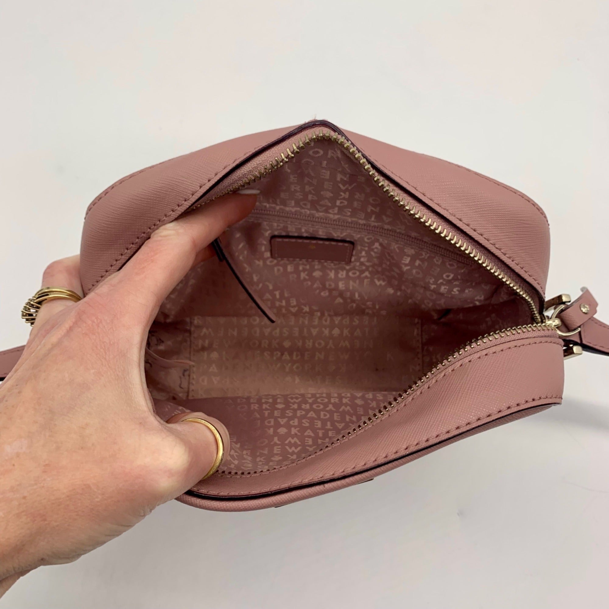 Kate Spade Pink Saffiano Leather Newbury Lane Cammie Crossbody