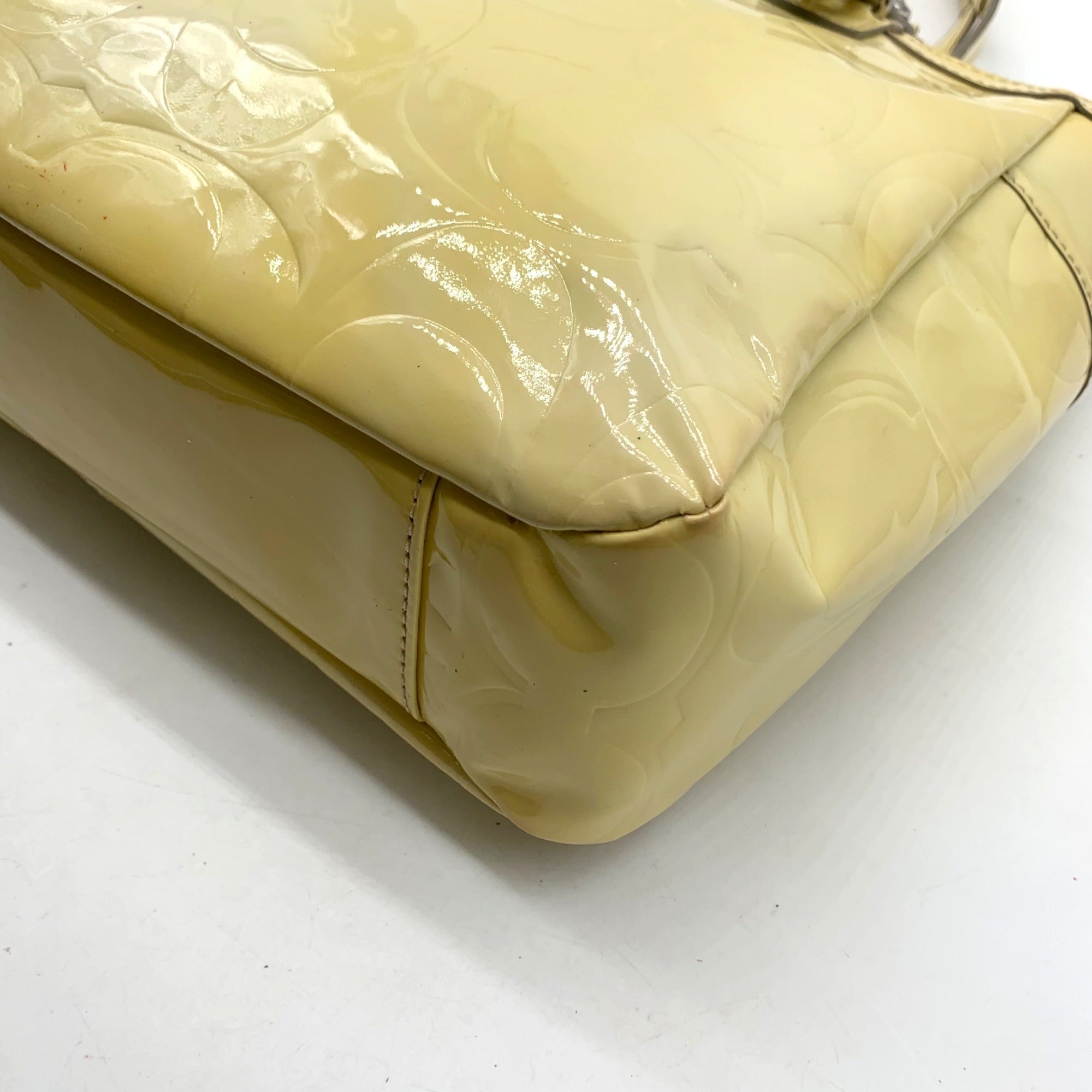 Coach Yellow Patent Leather Shoulder Bag F16564