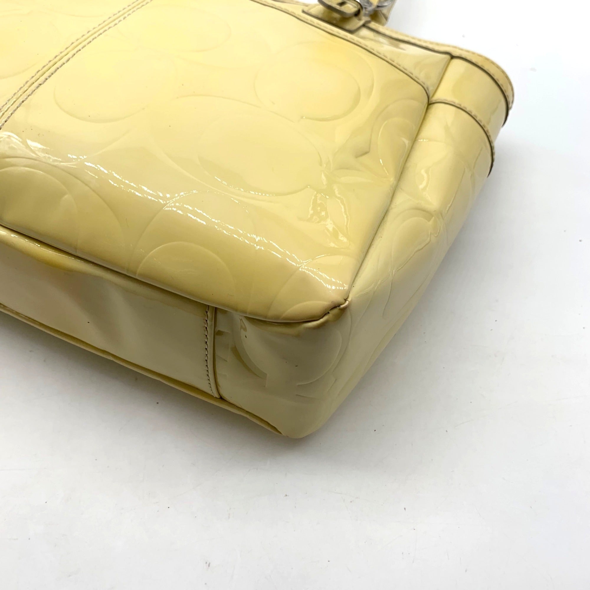 Coach Yellow Patent Leather Shoulder Bag F16564