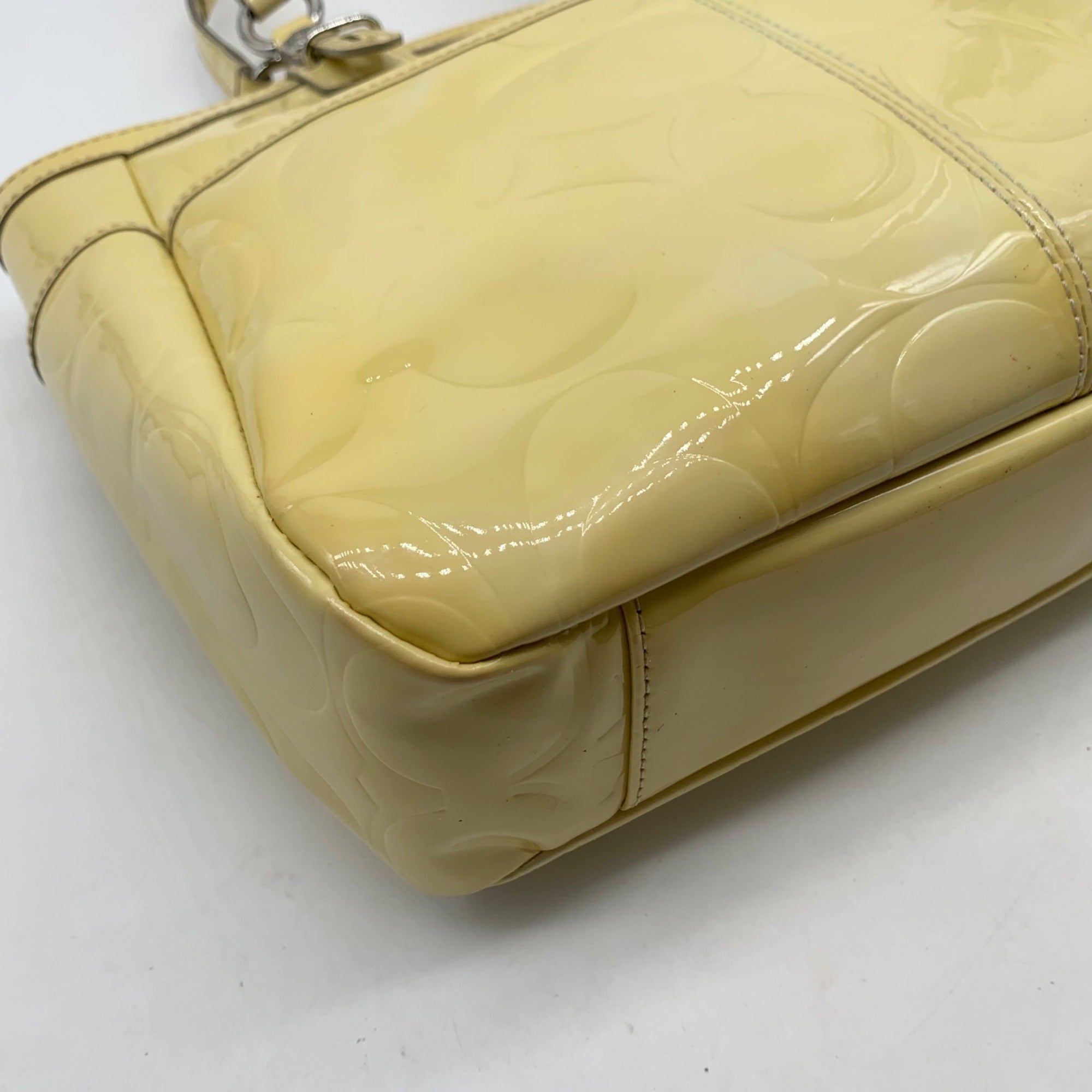 Coach Yellow Patent Leather Shoulder Bag F16564