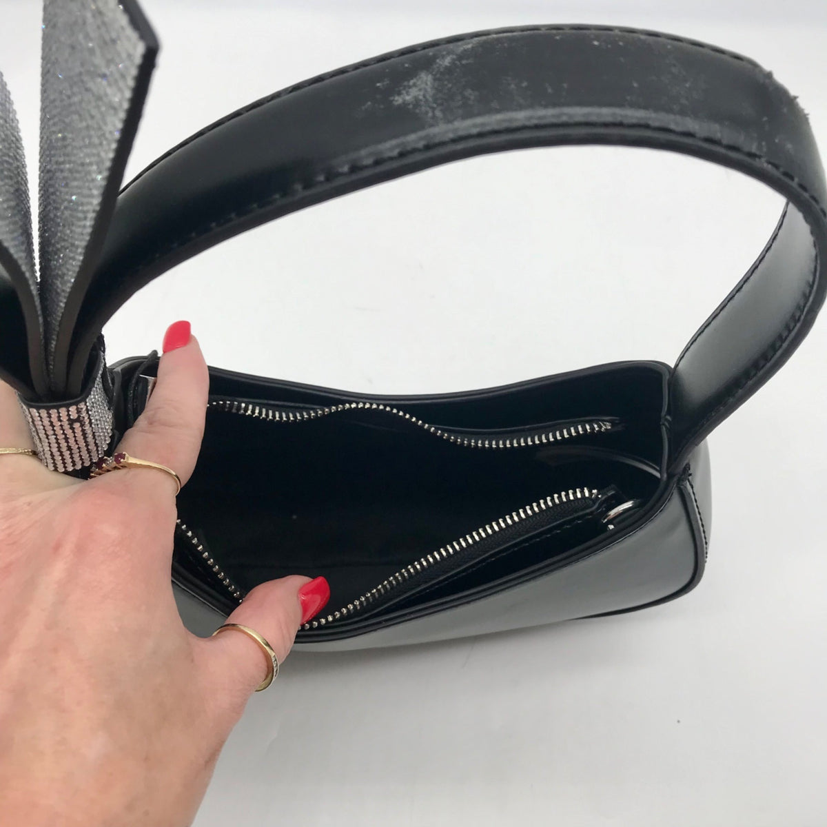 Aldo Black Leather Crossbody Bag