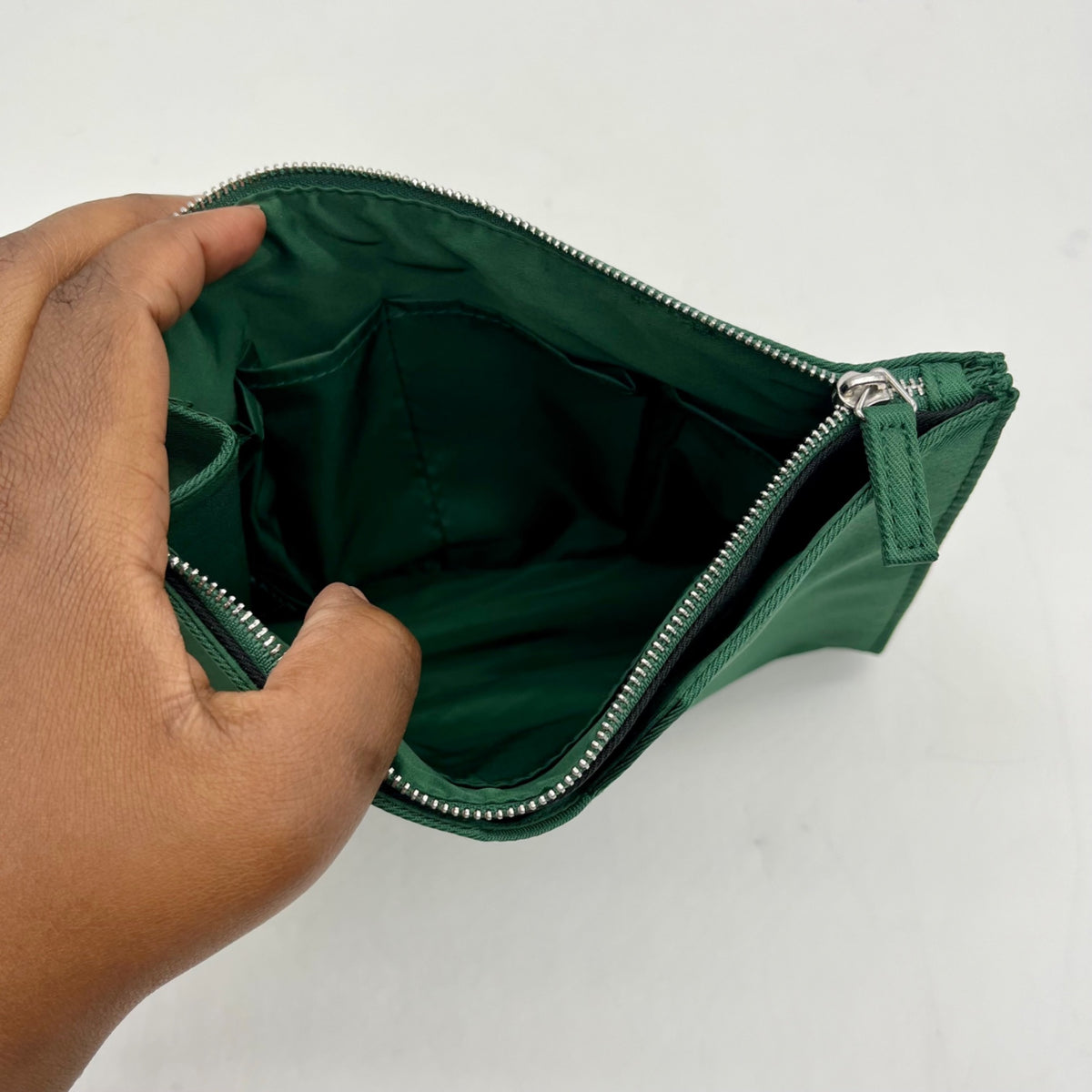 Prada Beauty Forest Green Cosmetic Pouch
