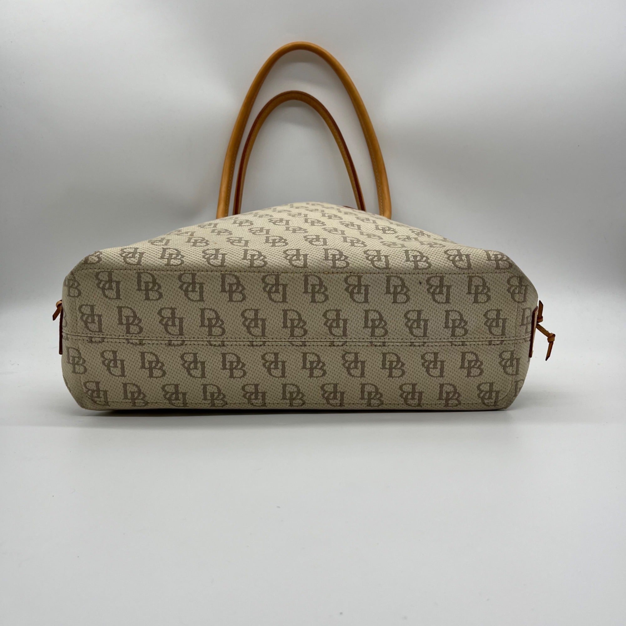 Dooney &amp; Bourke Small Tan Tulip Tassel Tote Bag