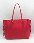 Michael Kors Red Saffiano Leather Large Gilly Tote And Wallet