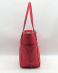 Michael Kors Red Saffiano Leather Large Gilly Tote And Wallet
