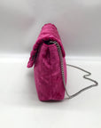 Rebecca Minkoff Pink Velvet Whip Envelope Clutch Bag