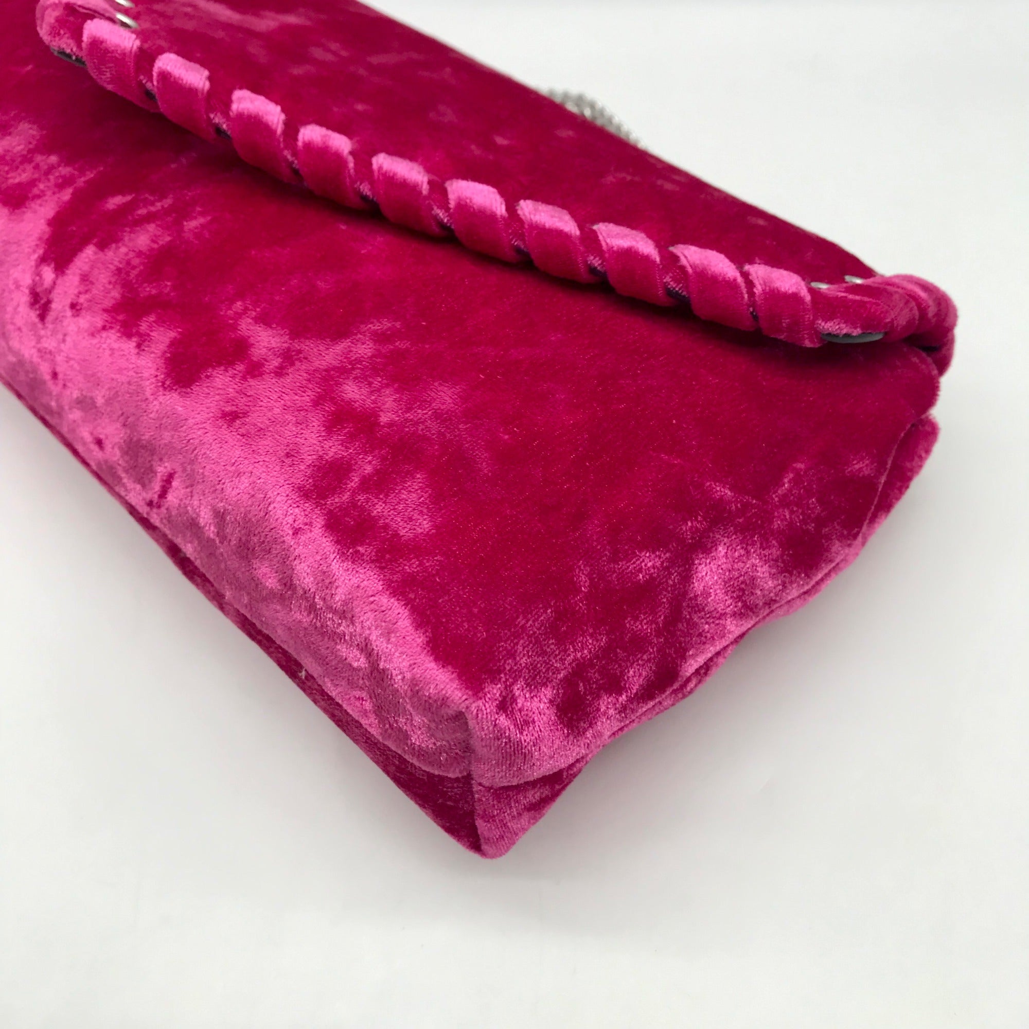 Rebecca Minkoff Pink Velvet Whip Envelope Clutch Bag