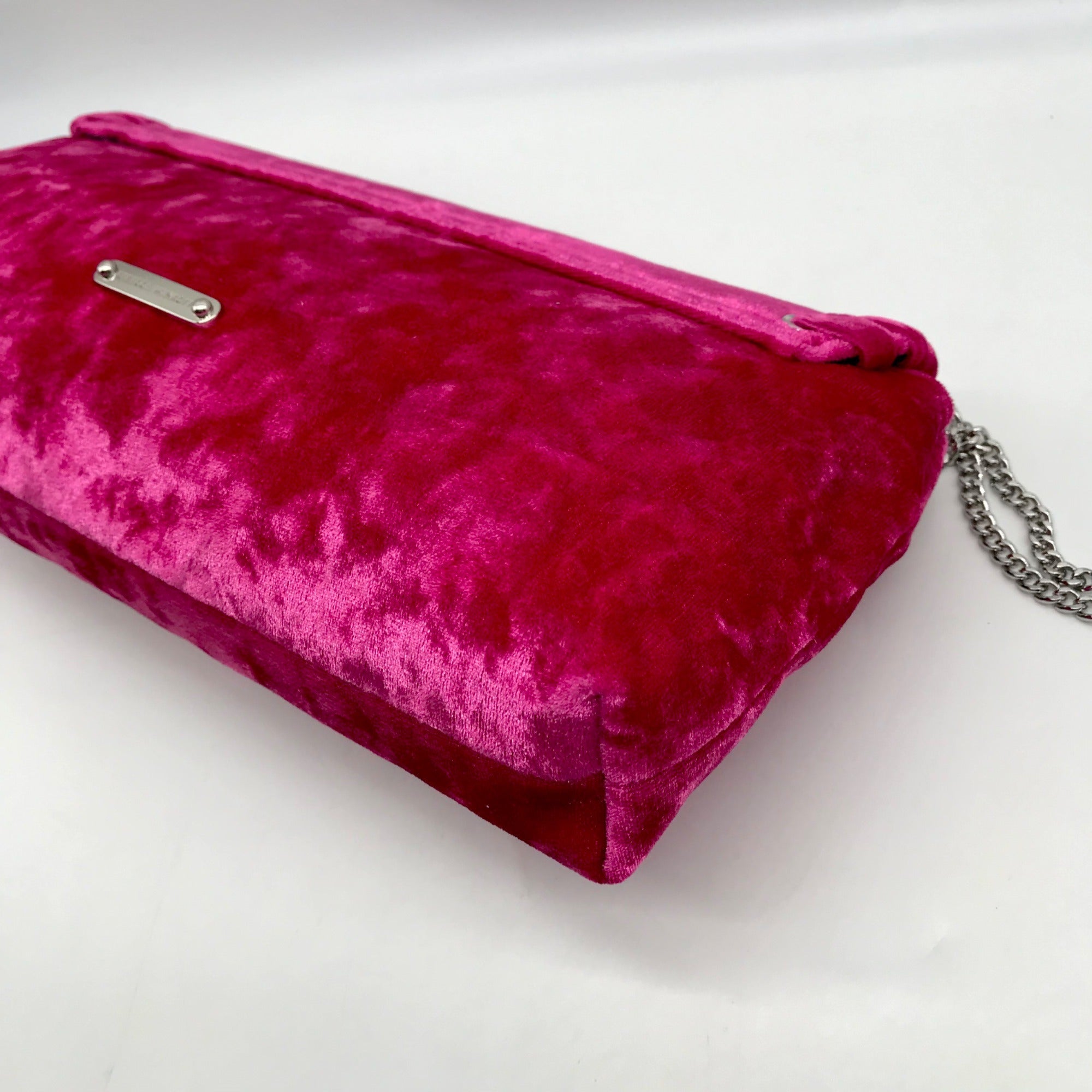 Rebecca Minkoff Pink Velvet Whip Envelope Clutch Bag
