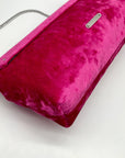 Rebecca Minkoff Pink Velvet Whip Envelope Clutch Bag