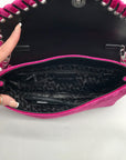 Rebecca Minkoff Pink Velvet Whip Envelope Clutch Bag