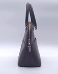 Kate Spade Deep Plum Pebbled Leather Carli Grove Street Satchel Crossbody Bag
