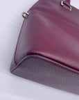 Kate Spade Deep Plum Pebbled Leather Carli Grove Street Satchel Crossbody Bag