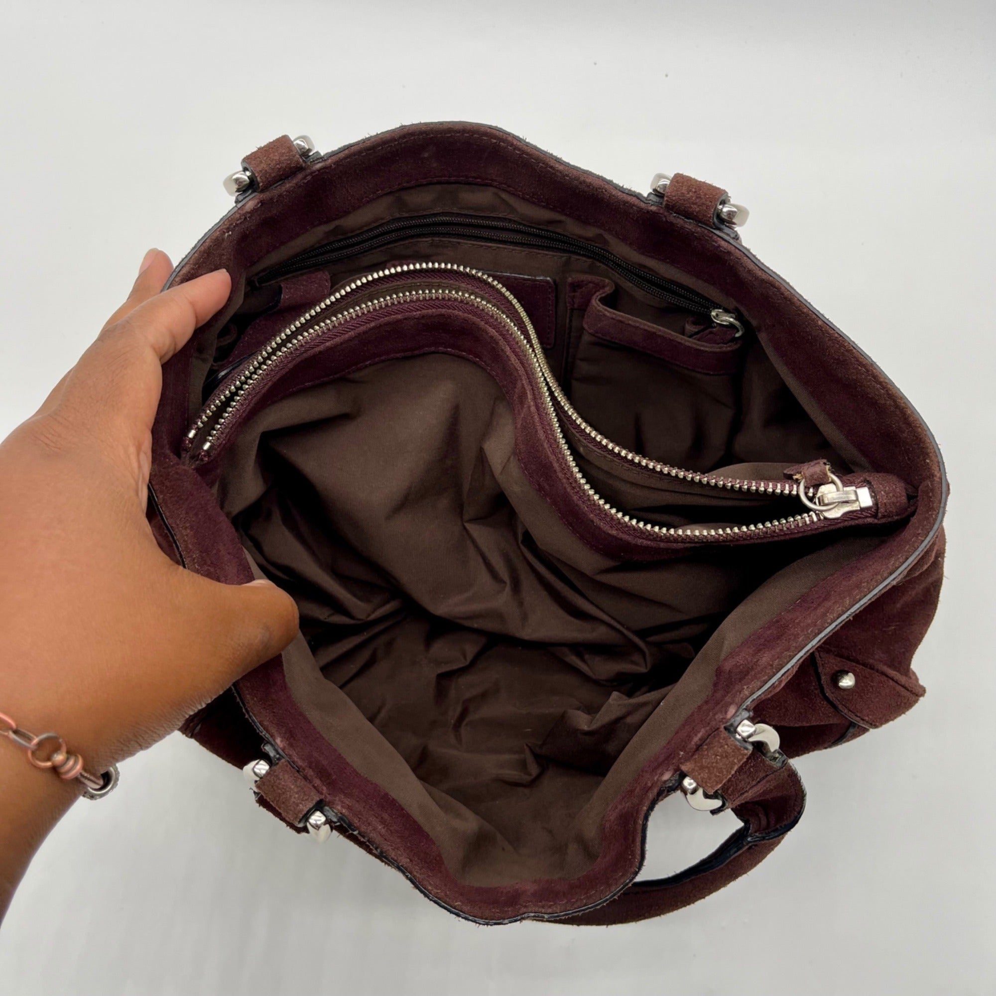Cole Haan Brown Suede Shoulder Bag
