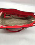 Michael Kors Red Saffiano Leather Selma Convertible Satchel Bag