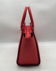 Michael Kors Red Saffiano Leather Selma Convertible Satchel Bag