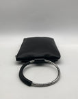 I.N.C. Black Faux Leather Charlii Bangle Crossbody Bag