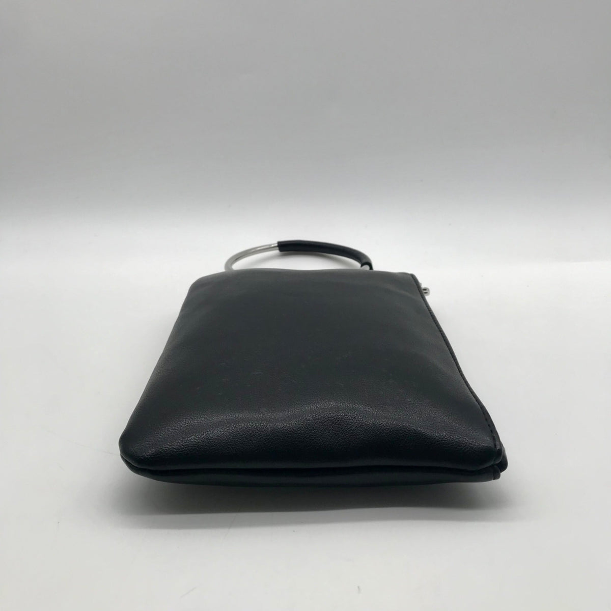 I.N.C. Black Faux Leather Charlii Bangle Crossbody Bag