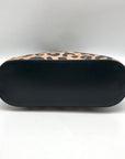 Kate Spade Tan & Black Leather Kali Leopard Print Dome Crossbody