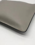 Michael Kors Pearl Grey Cheveron Ellius XL Leather Wristlet
