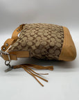 Coach Beige Vintage Y2K Signature Canvas Slim Shoulder Bag-9349