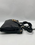 Michael Kors Black Pebbled Leather Fulton Small Crossbody Bag